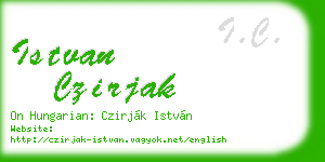 istvan czirjak business card