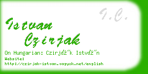 istvan czirjak business card